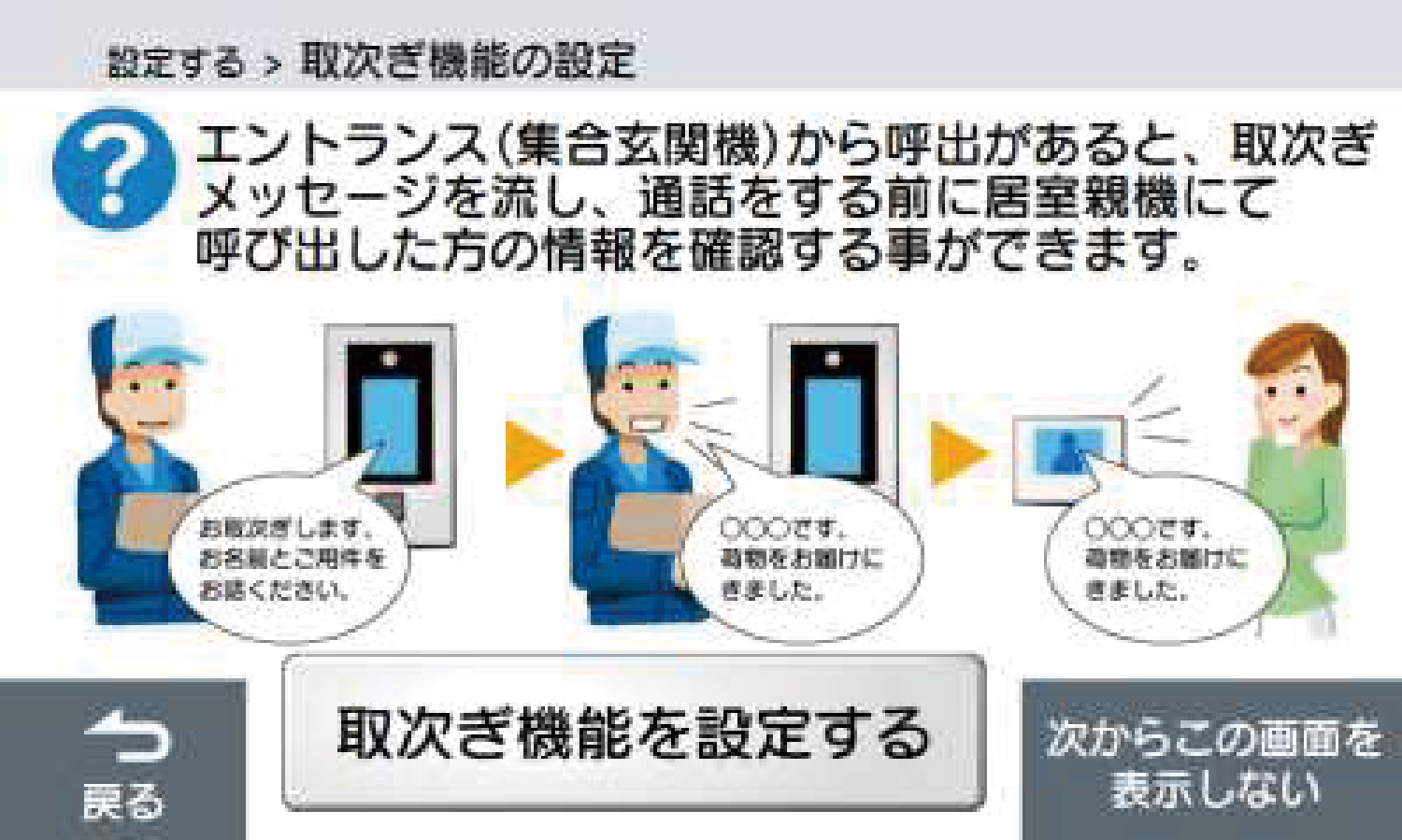 お取り次ぎ機能